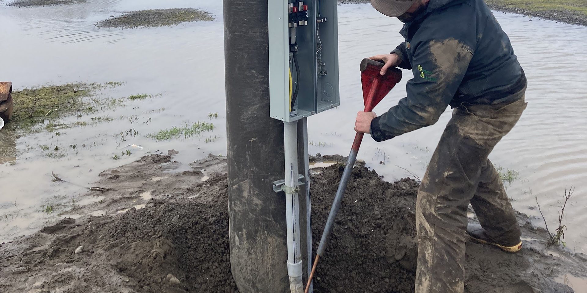 Army Corp of Engineers Pole Replacement, high voltage, LaPush WA