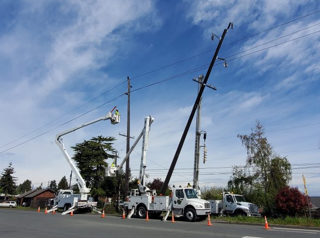 clallam county pud - Transmission pole replacements w/12kv and fiber